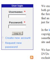 Login form