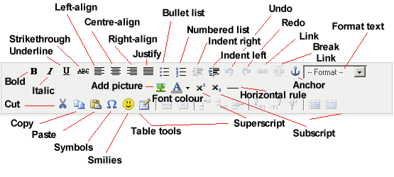 TinmyMCE toolbar